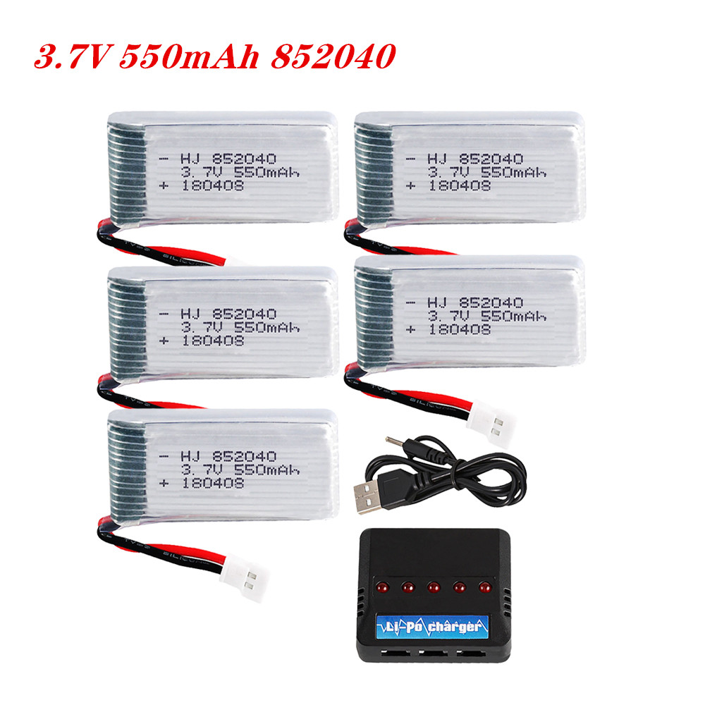 Rc Hobby Drone - 3.7V 550mAh 25C แบตเตอรี่ลิโป้ 852040 เหมาะสําหรับ
