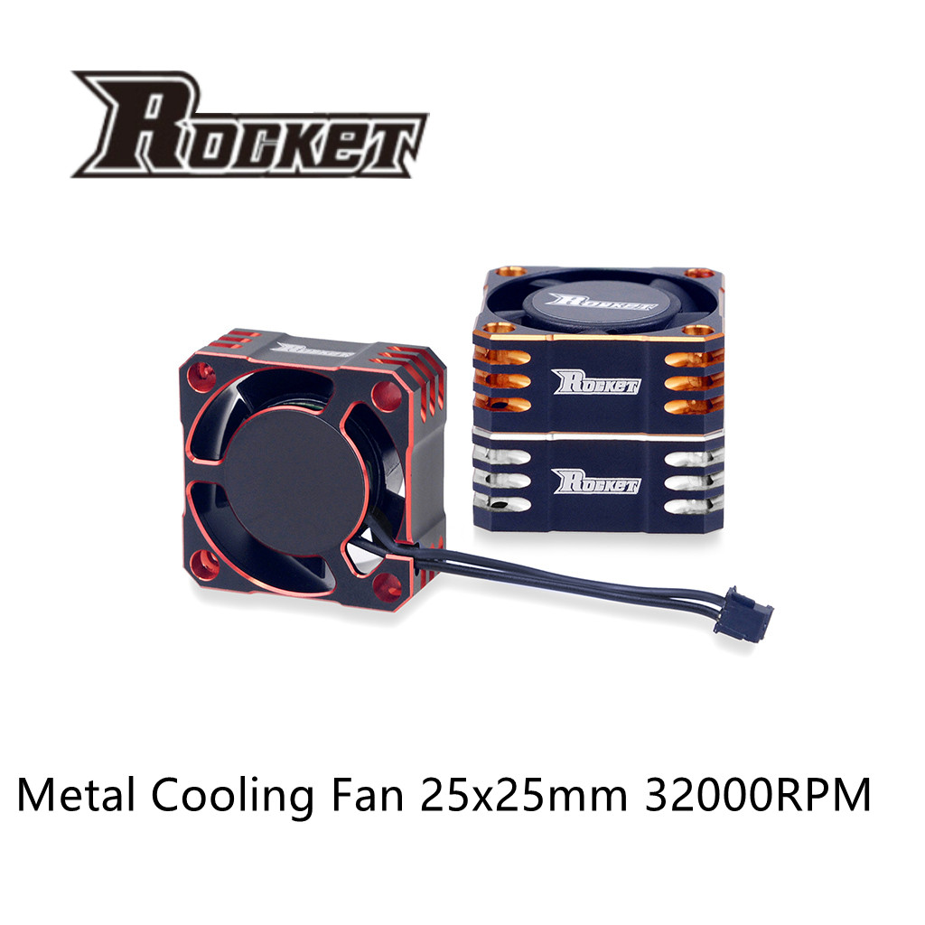 Rc Hobby World - จรวดโลหะพัดลมระบายความร้อน25X25มม.32000RPM/8.5V TURBO ESC กระจายความร้อนสำหรับ Hobbywing 1/10