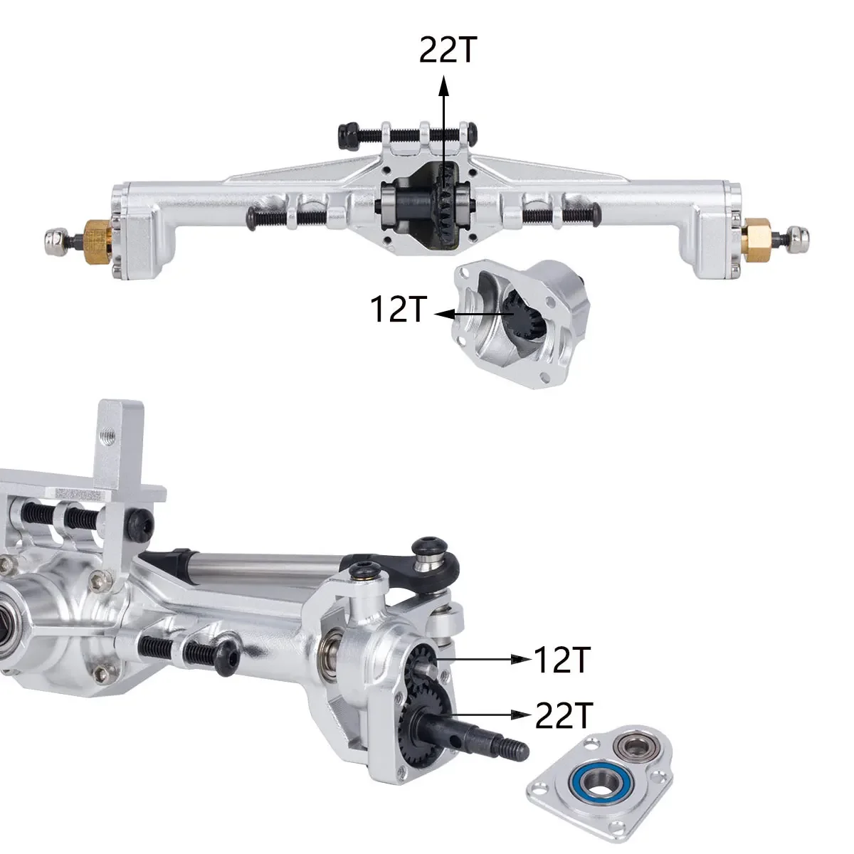 อลูมิเนียม CNC Portal Axles +  - Hobby Zone Rc บทวิจารณ์และราคา