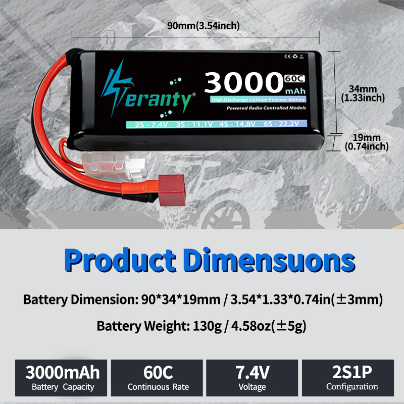 แบตเตอรี่ลิเธียมโพลิเมอร์ TERA - Rc Hobby Drone บทวิจารณ์และราคา