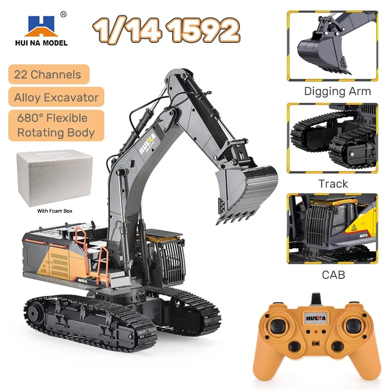 รถแทรกเตอร์วิศวกรรม HUINA 1592 - Rc Hobby Grade Truck บทวิจารณ์และราคา