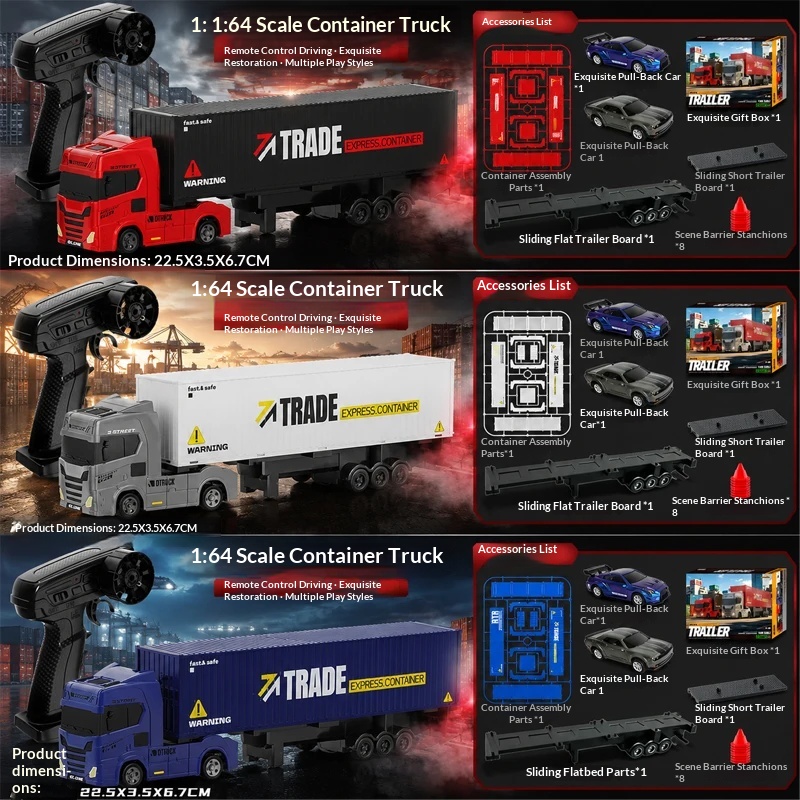 ชุดรถบรรทุกพ่วง RC ขนาด 1:64 พ - Rc Hobby World บทวิจารณ์และราคา