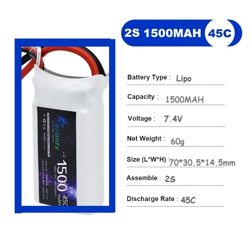 2PCS 7.4V Lipo 2S แบตเตอรี่ 15 - Rc Hobby Drone บทวิจารณ์และราคา