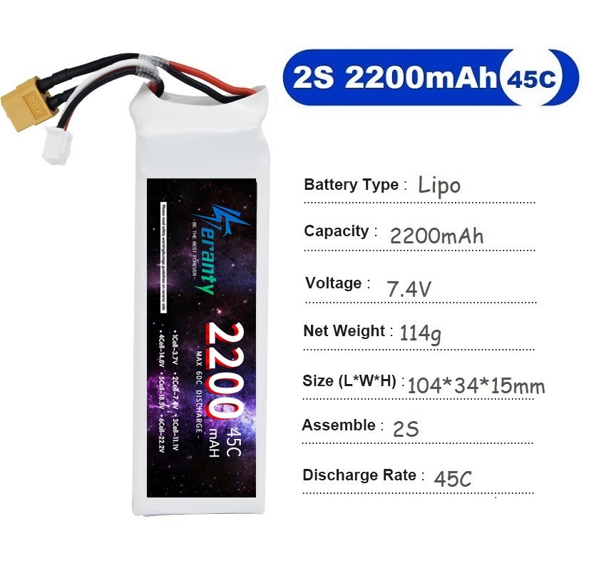 2PCS 7.4V Lipo 2S แบตเตอรี่ 15 - Rc Hobby Drone บทวิจารณ์และราคา