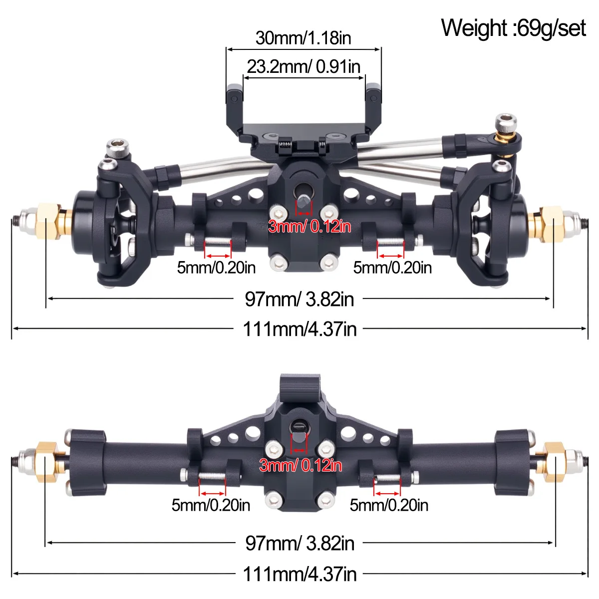 ชุดเพลาหน้า-หลังพลาสติก SCX24  - Hobby Zone Rc บทวิจารณ์และราคา